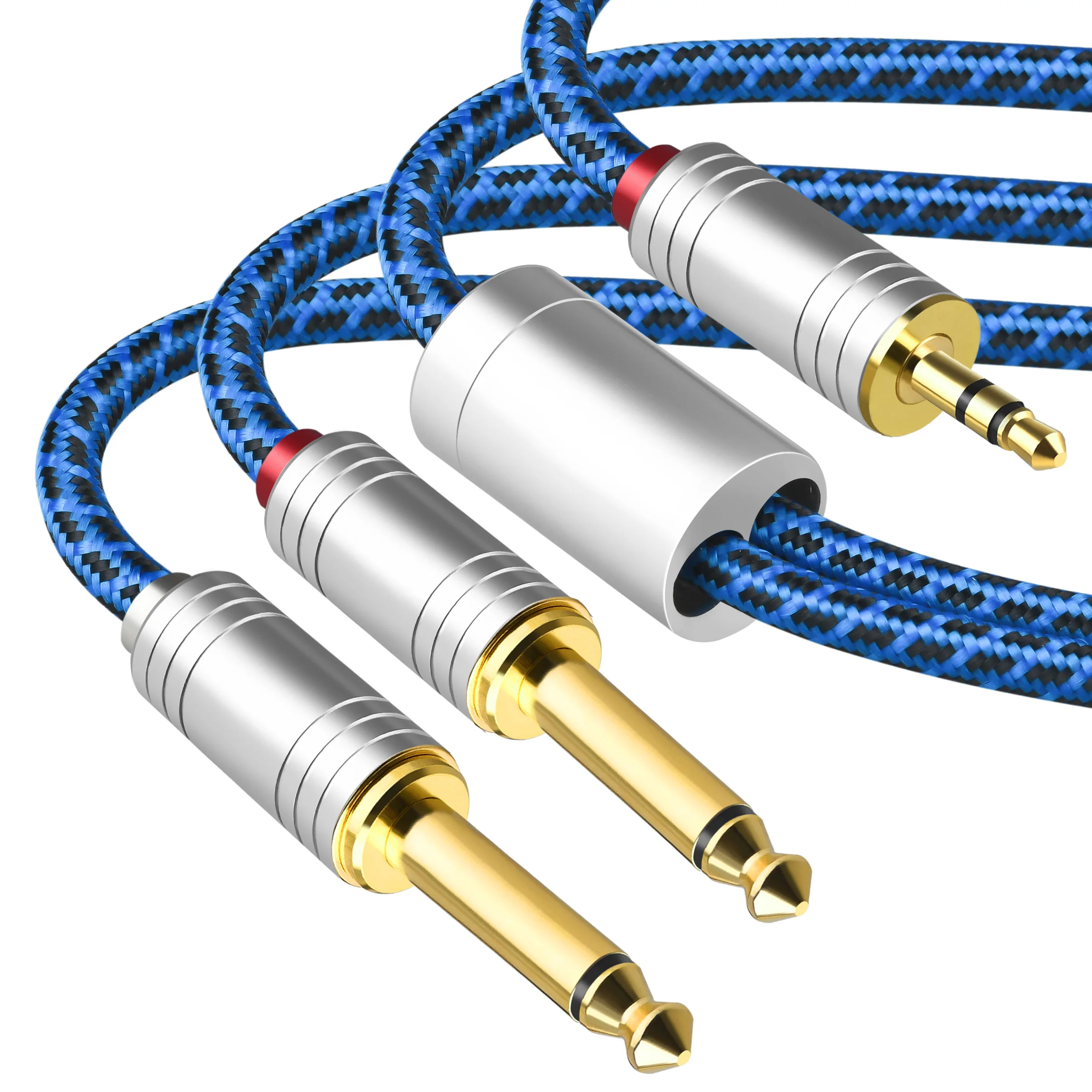 6N OCC 6.35MM Male to Male Audio Cable 6.5mm guitar instrument Patch TS 1/4 Inch Cable for E-Piano Saxophone Bass