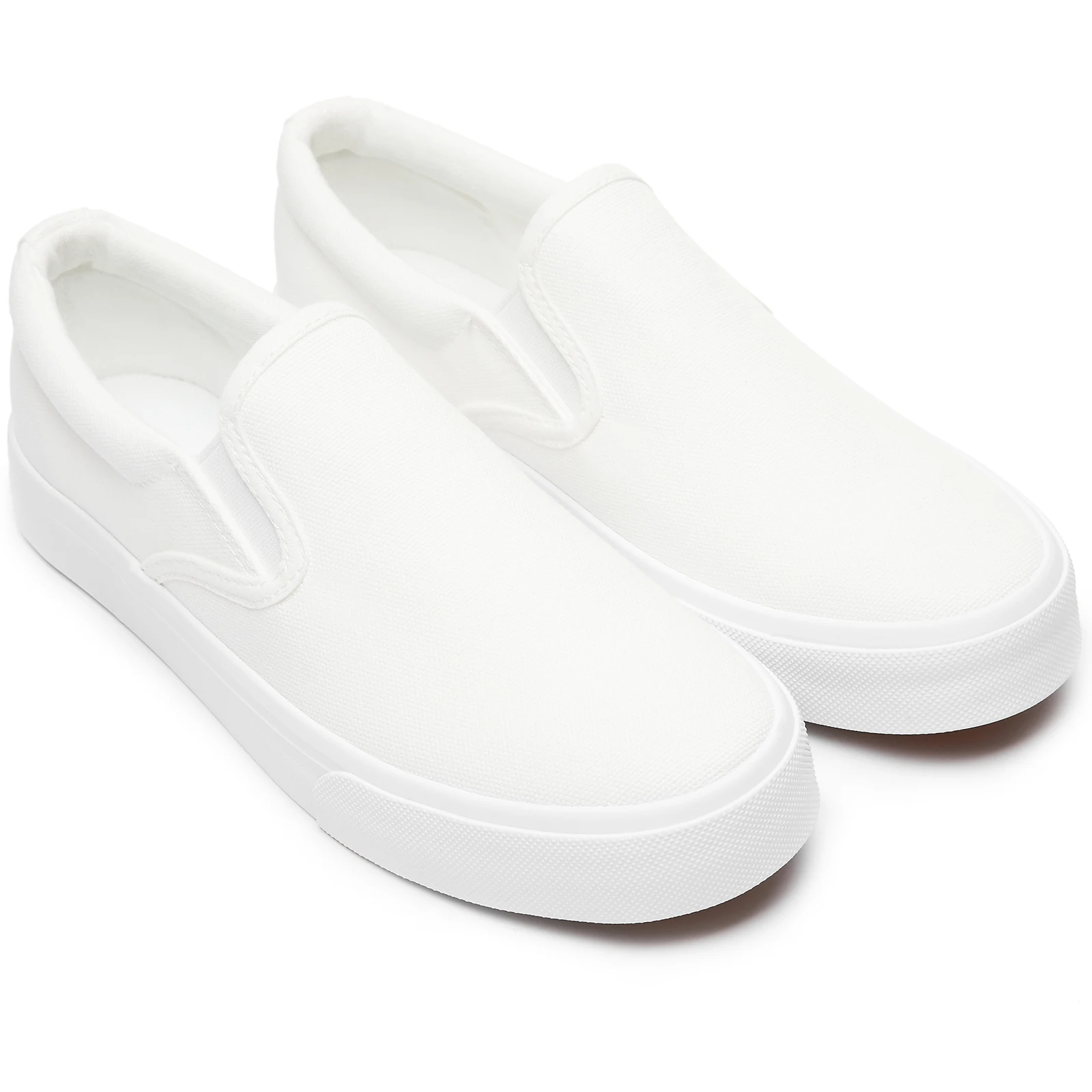 Wholesale Rubber Sole Ladies Flat Slip on Vulcanize Canvas Shoes for women new style