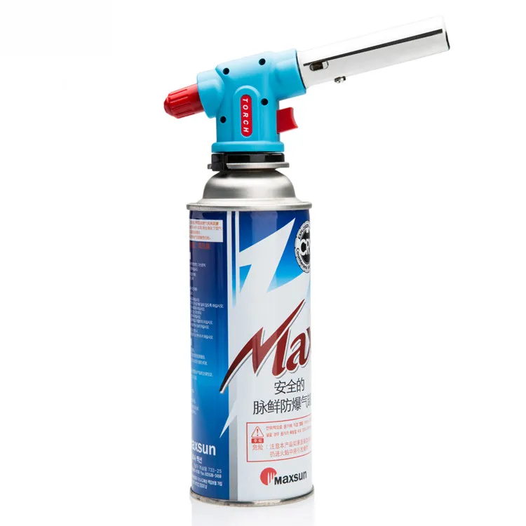 CE Portable Inflatable Outdoor Barbecue Single Flame Torch Gun Lighter Flamethrower WS-513C