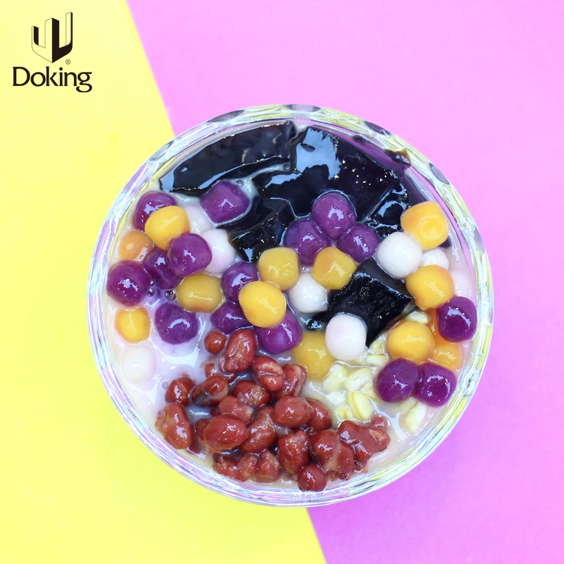 Doking 500g Milk Tea and Dessert Ingredients, Handmade Purple Sweet Potato Sweet Potato and Taro Mixed Tri-color Taro Balls