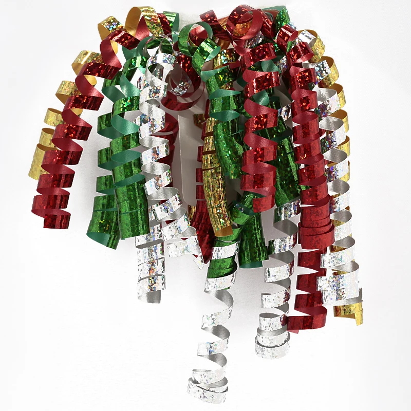 Colorful Birthday gift wrap ribbon bow Christmas decoration tree curly ribbon bows for party wedding