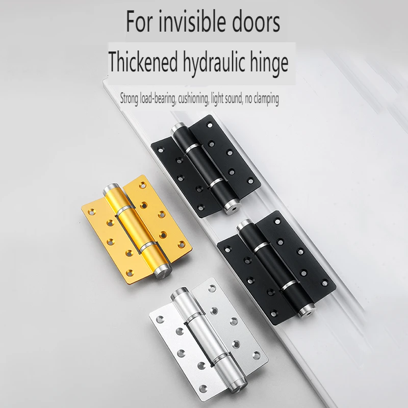 Invisible door automatic door closer hinge hydraulic buffer damping spring hinge hidden door self-closing leaf one piece