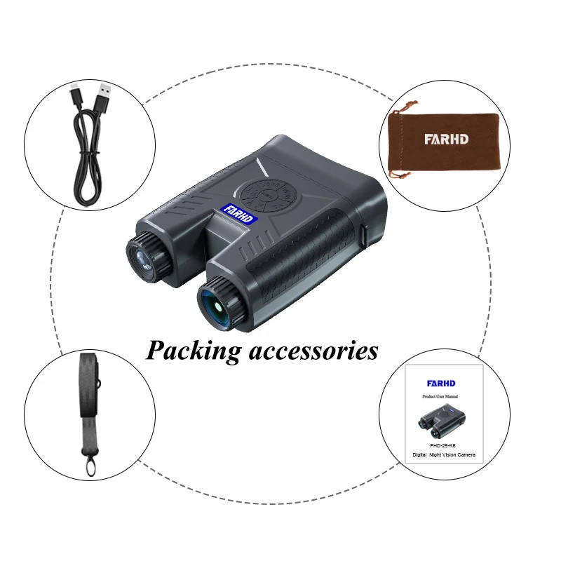 High Resolution Cheap Infrared Digital Night Vision Binoculars Scope