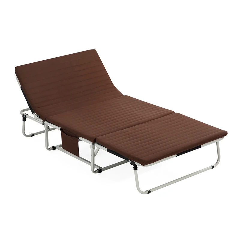 
Wholesale Folding Bed 3-Fold Oversize Folding Chaise Lounge Chair For Outdoor Adjustable Recliner With Pillow 