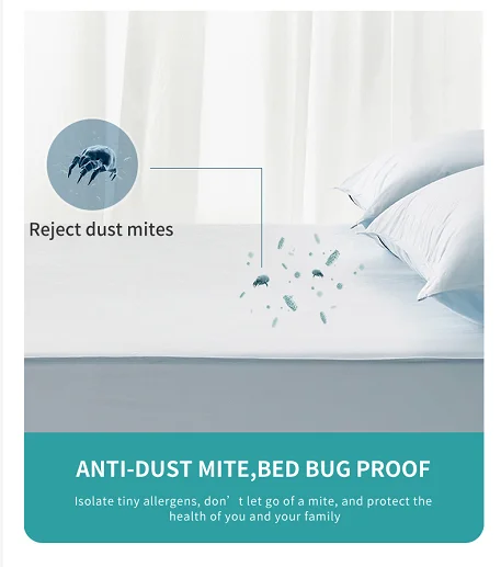 machine washable Mattress Protector Hypoallergenic Waterproof Fitted Bed Sheet Waterproof Mattress Cover