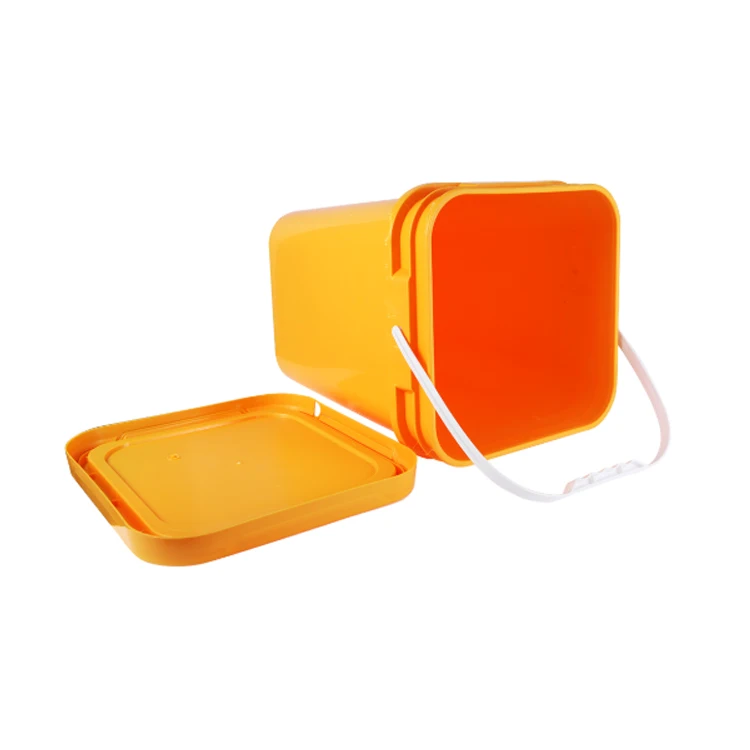 Kinds of black square bucket 20 L square plastic bucket black pail 20 liter plastic pail