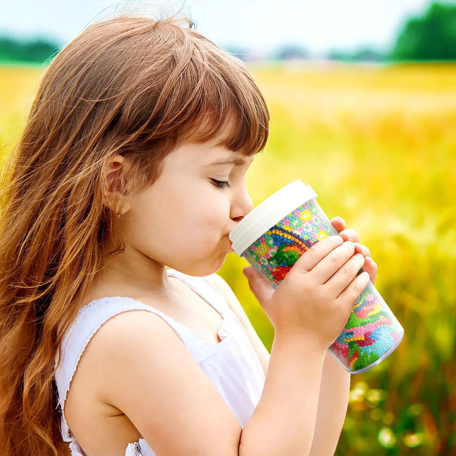 Customized Diamond Painting Plastic Water Cup Handmade Mosaic Embroidery Diamond Painting Coffee Cup Painting by Number DIY Gift