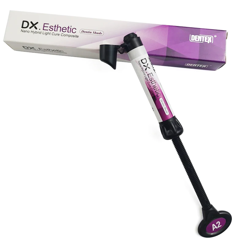 Dental Composite kit composite resin for anterior/posterior DX.Esthetic nano hybrid light cure composite