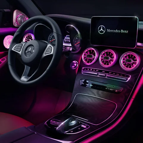 Auto atmosphere led lighting system car led lighting system car for Mercedes-Benz W205 3 colors lights