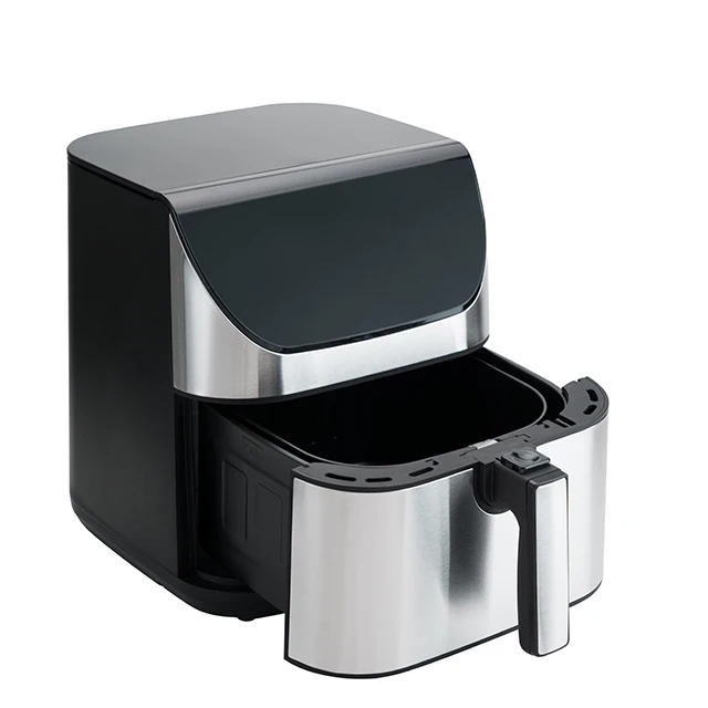 XL Air Fryer Stainless Steel Fashionable Cookware Household Kitchen Appliances Oil-Less Smart Digital 8 Liter Hot Air Fryers