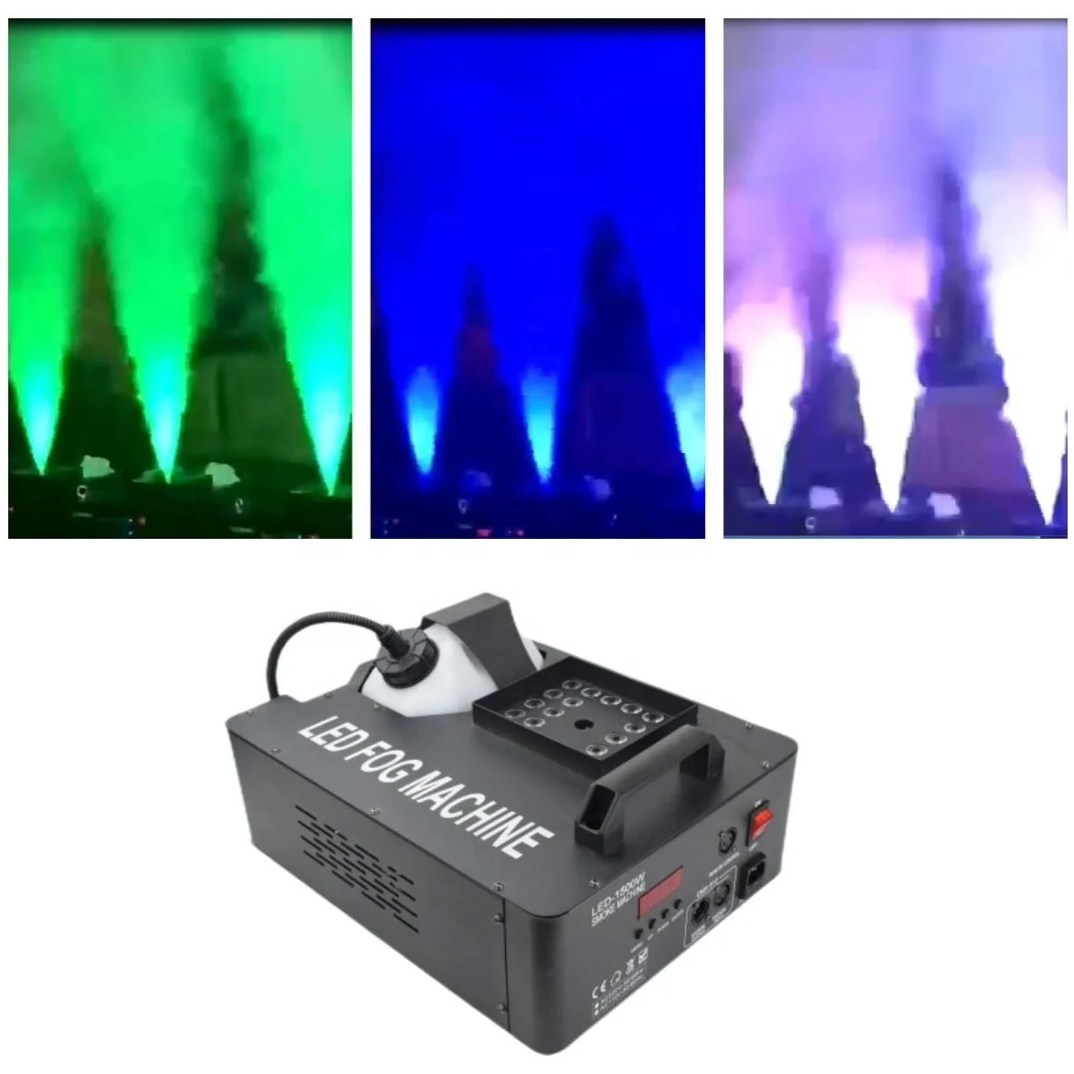 SP 1500 Вт DMX 24 LED RGB Свадебная сцена с дистанционным управлением dj дымовая машина сценическая световая дистанционной противотуманной машиной