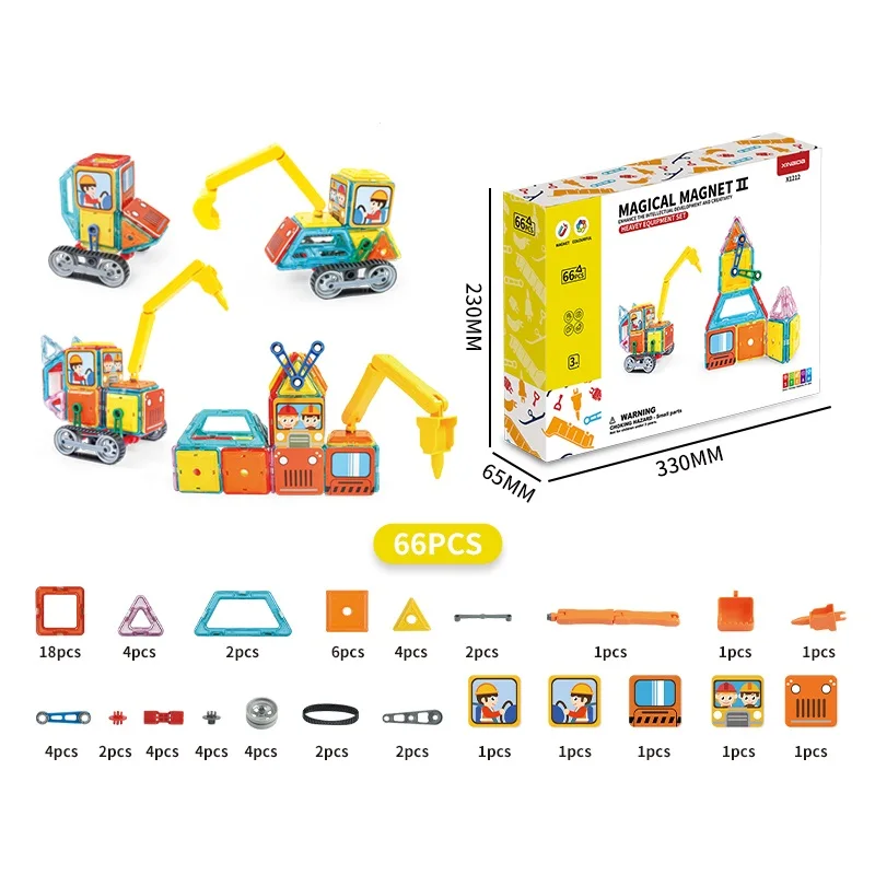 3D Kids Magnetic Building Tiles Strong Magnet Plastic Magical Magnet Toys Magnetic Building Blocks