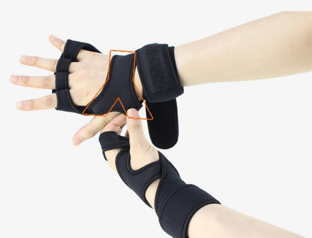 TENNEIGHT Sports Long Wrist Great Grip Fingerless Cycling Weight Lifting Training Fitness Gym Weightlifting Gloves