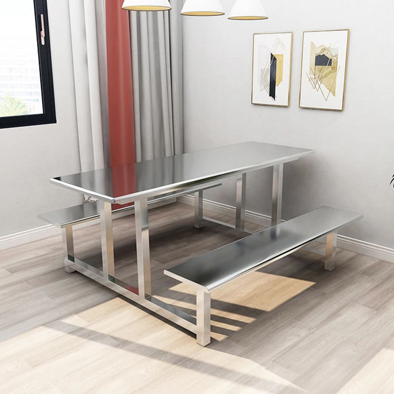 Restaurant snacks integrated dining table and chair School cafeteria furniture set Fiberglass school cafeteria table and chair