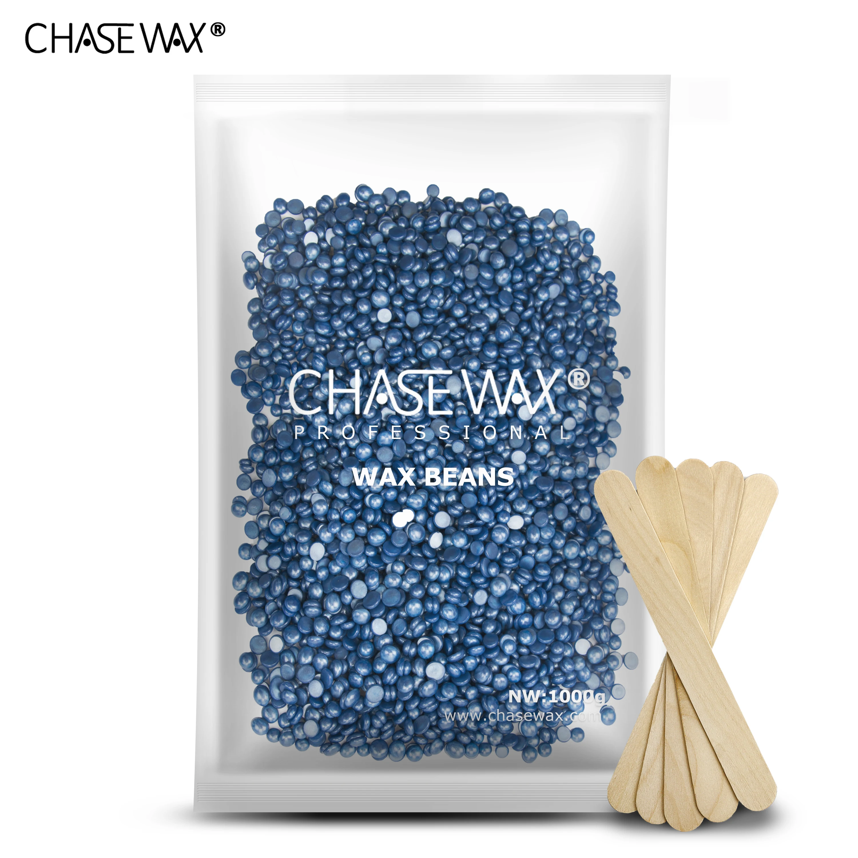 High Quality 1000g Shining Blue Depilatory Wax Beads Hot Wax For Legs Waxing