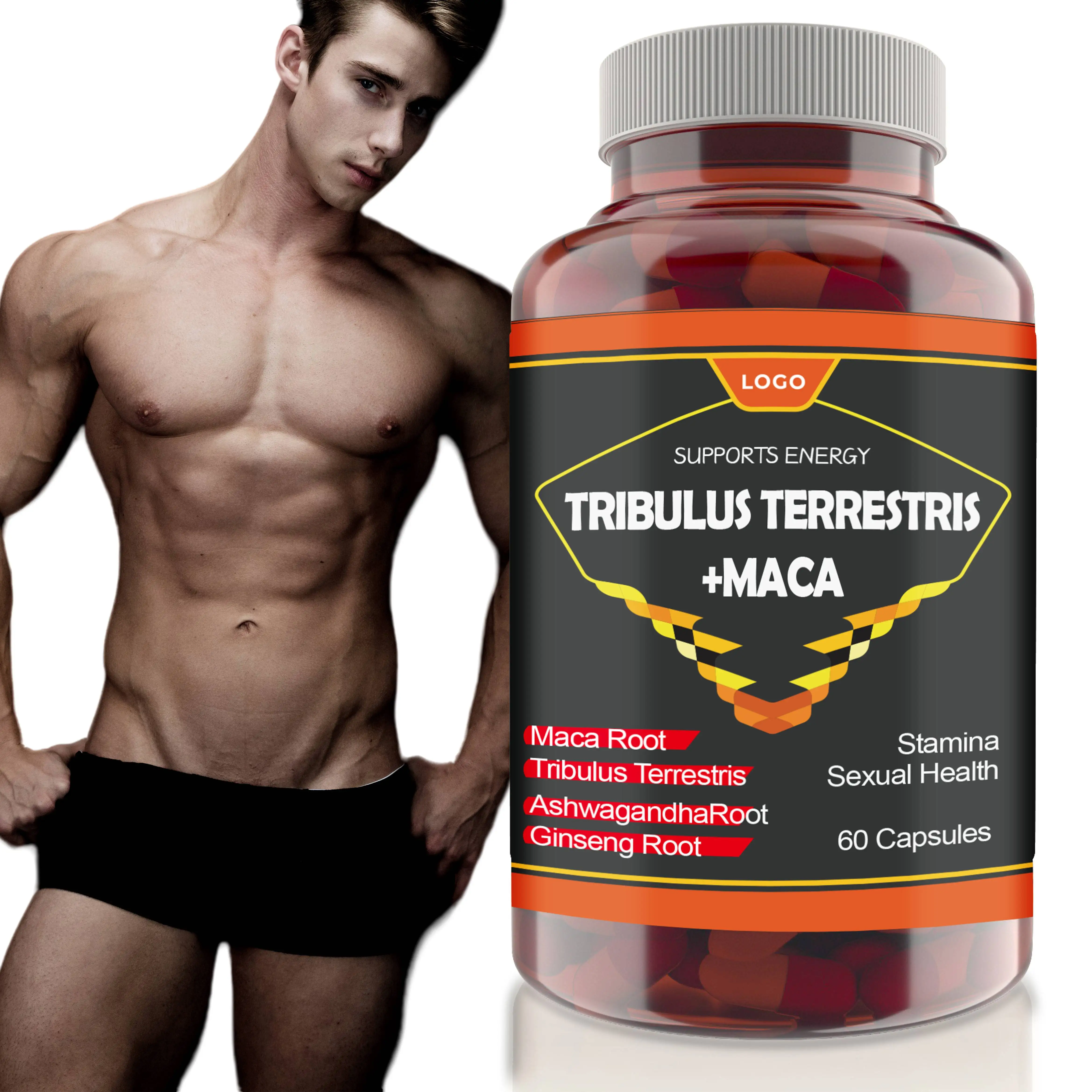 OEM Мужское здоровье Maca Tribulus ketone усиливает сексуальную функцию энергии для поддержки мышц капсулы