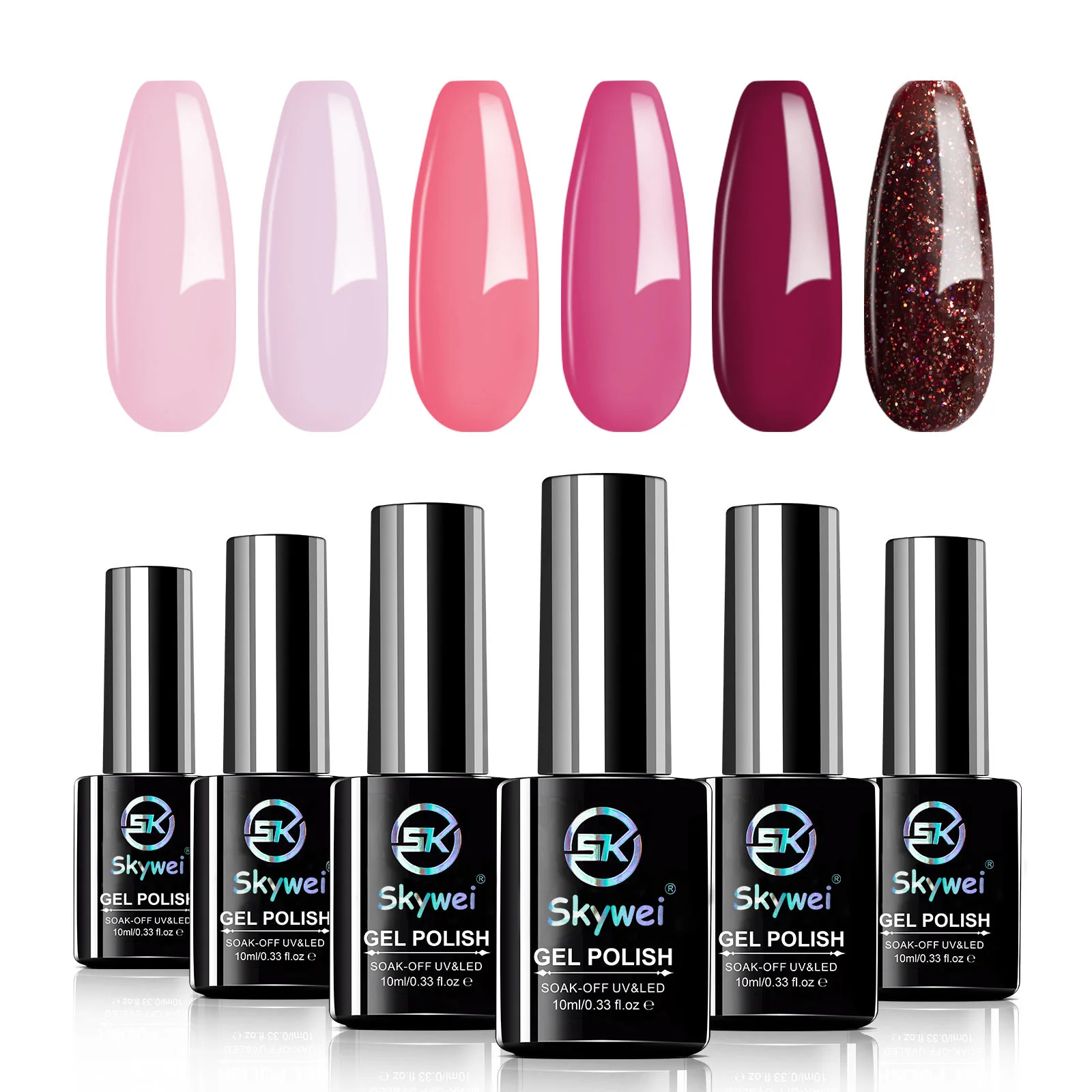 Skywei Promote Special Cheap Gel Polish Manufacturer Nail Gel Kits 12 colors for nail art nail beauty