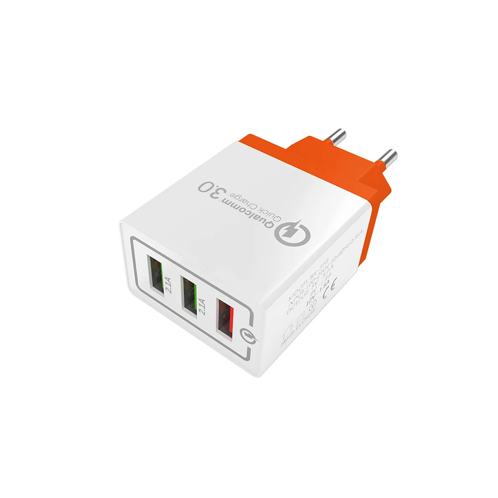 Сетевое зарядное устройство с 3 USB-портами и поддержкой быстрой зарядки 0