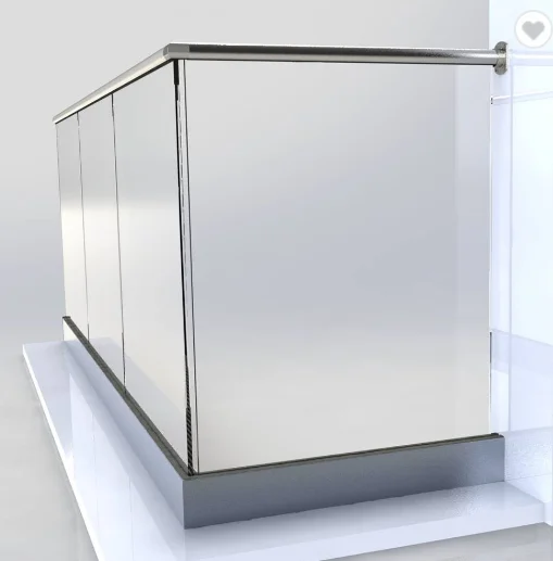 Low Price and High Quality Customized Glass balustrade frameless glass aluminium profile balustrade u channel price per meter