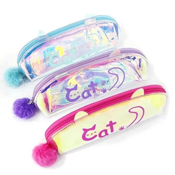 BTS  newest student stationery pencil bag custom brand logo with cat design