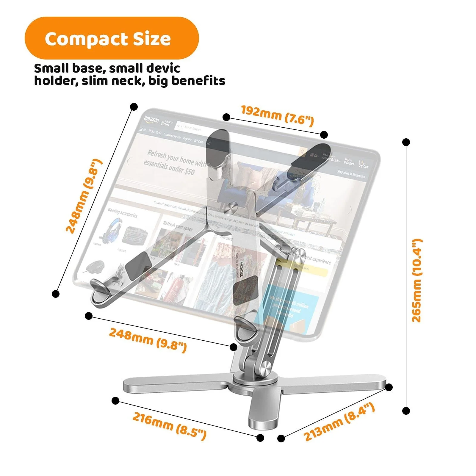 Ergonomic Laptop Stand Desk Tablet PC Holder Aluminium Adjustable Height Desk Laptop Stands Portable Laptop Desk