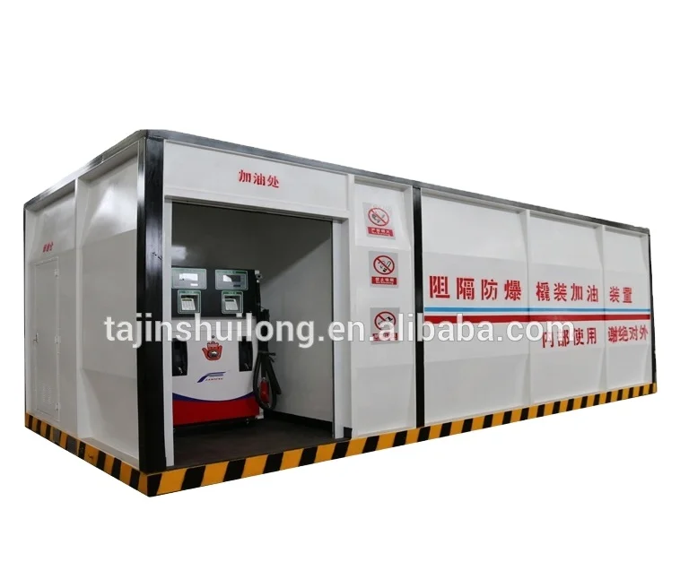 
Fuel station Jinshuilong Two dispensers one gun container mobile mini equipment portable fuel station 