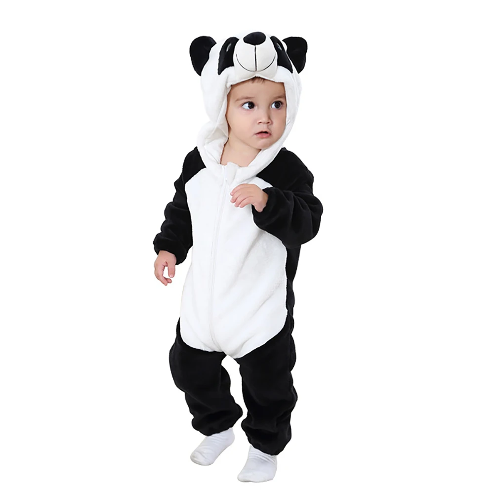 Baby clothes autumn style 3-year-old baby cartoon animal one-piece flannel romper