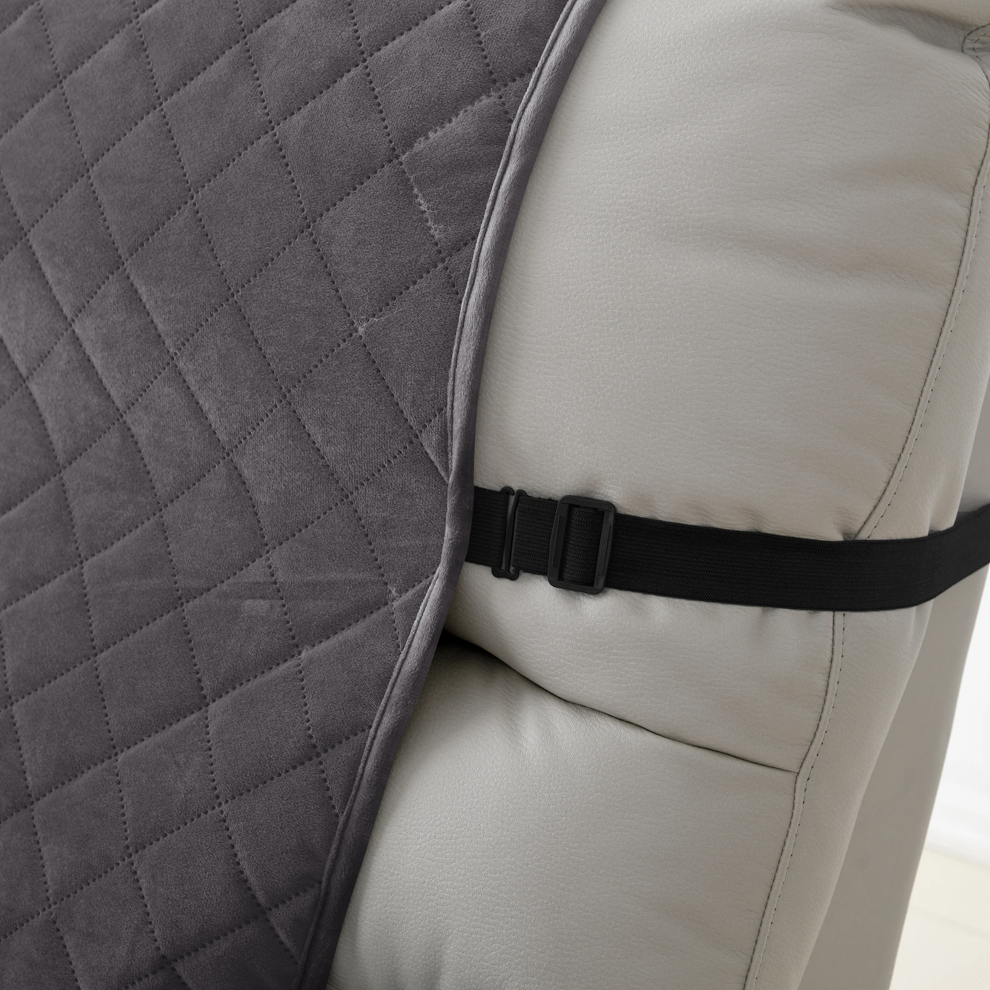 Recliner Chair Cover Velvet Armchairs Slipcovers Sofa Couch with Adjustable Strap and Pocket Furniture Protector for Living Room