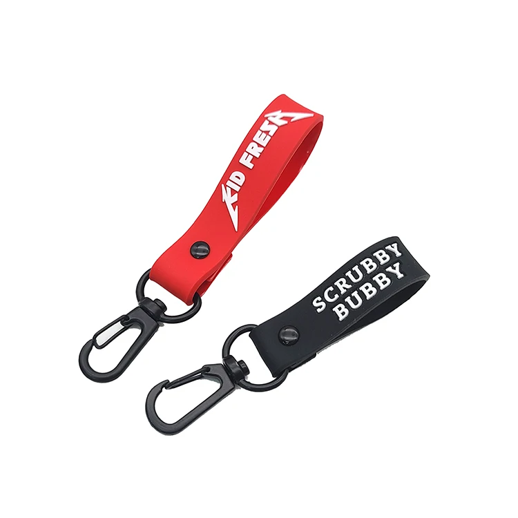 Personalized Heavy Duty Carabiner PVC Keychain Custom Logo Rubber Keychain