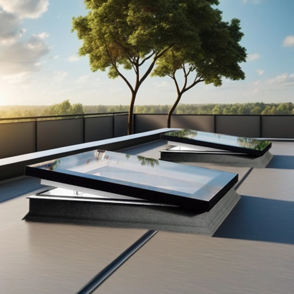 Automatic Top-Hung Chains Sunroof Hidden Frame Remotely Open Electric Skylights Windows Louver Curtain Type Factory Roofs Walls
