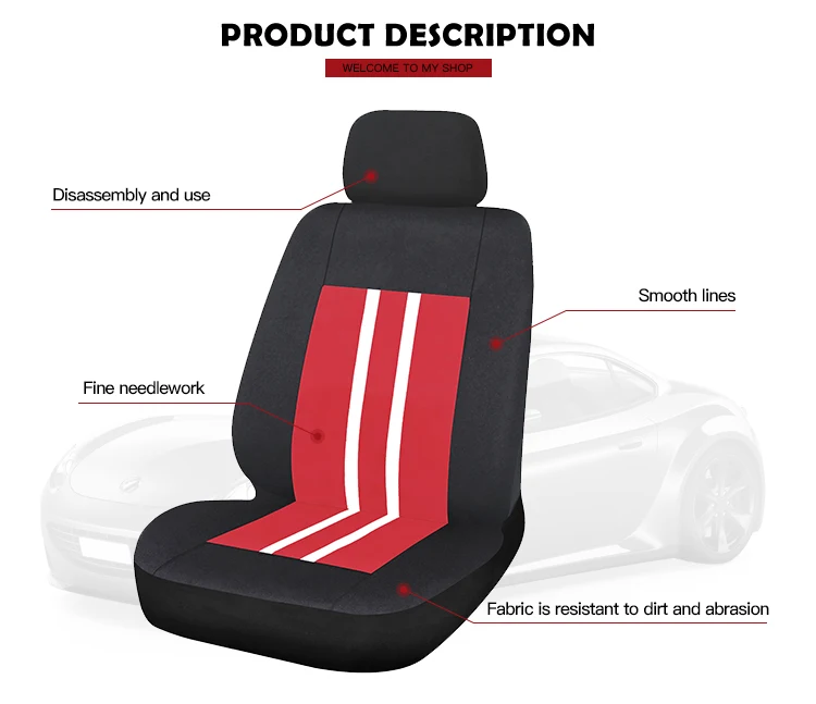 Factory Supply Sport Black Grey Car Seat Covers Universal