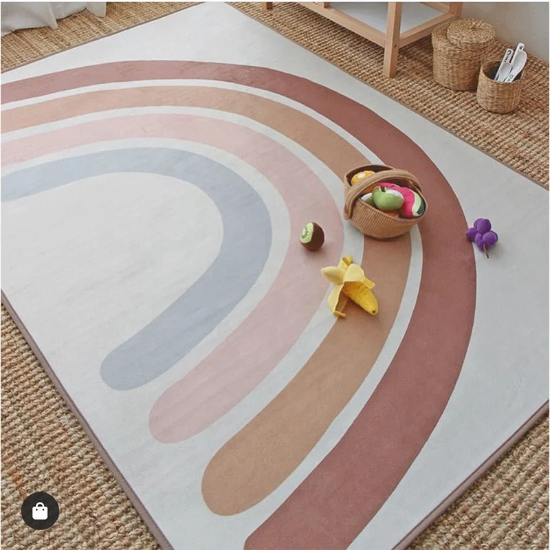 
Rainbow Baby Play Mat Kids Crawling Carpet Floor Rug Children Tents Blanket Bedroom Living Room Decoration Photography Props 