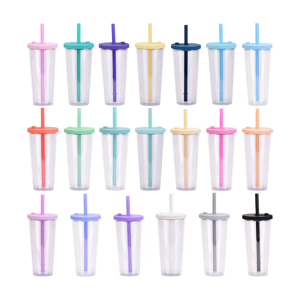 customization Boba milk bubble tea cup with lid custom logo smoothie reusable plastic cup