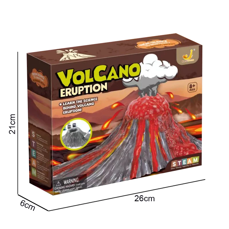 2024 best sell cpc toys volcano science set eruption experiment children lab educational toys kit for kids aged 6-8-12-14