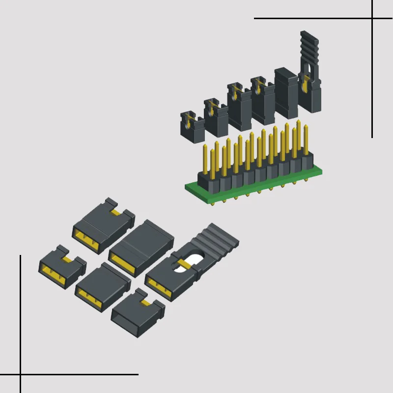 2 pin mini micro jumper for 2.54 mm pin header pcb connector
