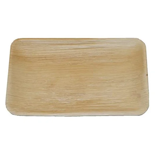 Areca Bamboo wooden Charcuterie Boards Plates Tableware 9inch 14inch palm leaf tray for Parties weddings