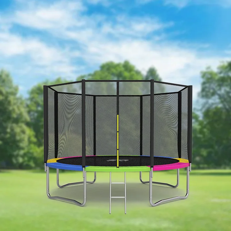 Zoshine Customized wholesale 12FT Indoor Fitness jumping Trampoline Outdoor Recreational Trampolines with Enclosure Net