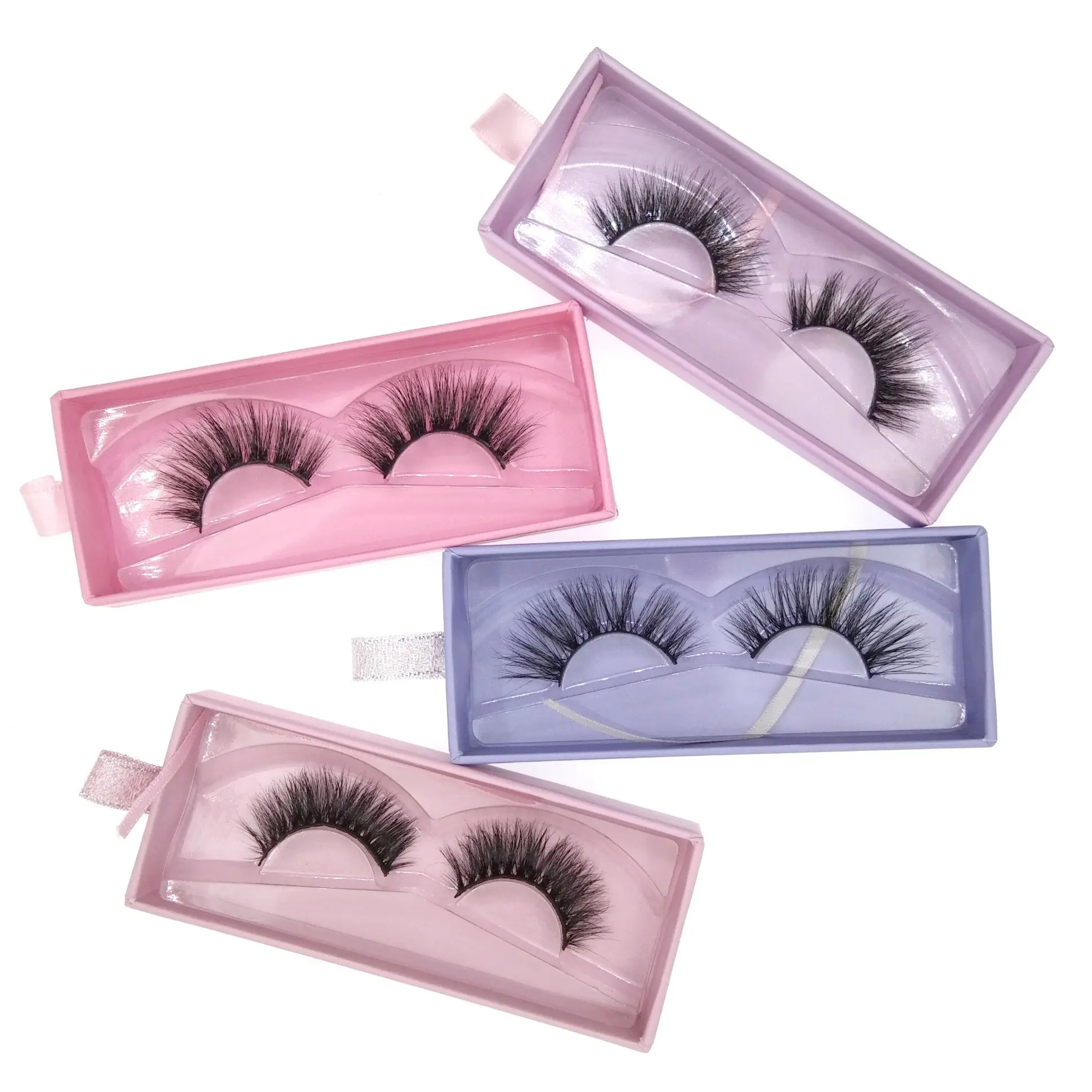 
Private label handmade vendor handicraft 3D mink Eyelashes with custom box 
