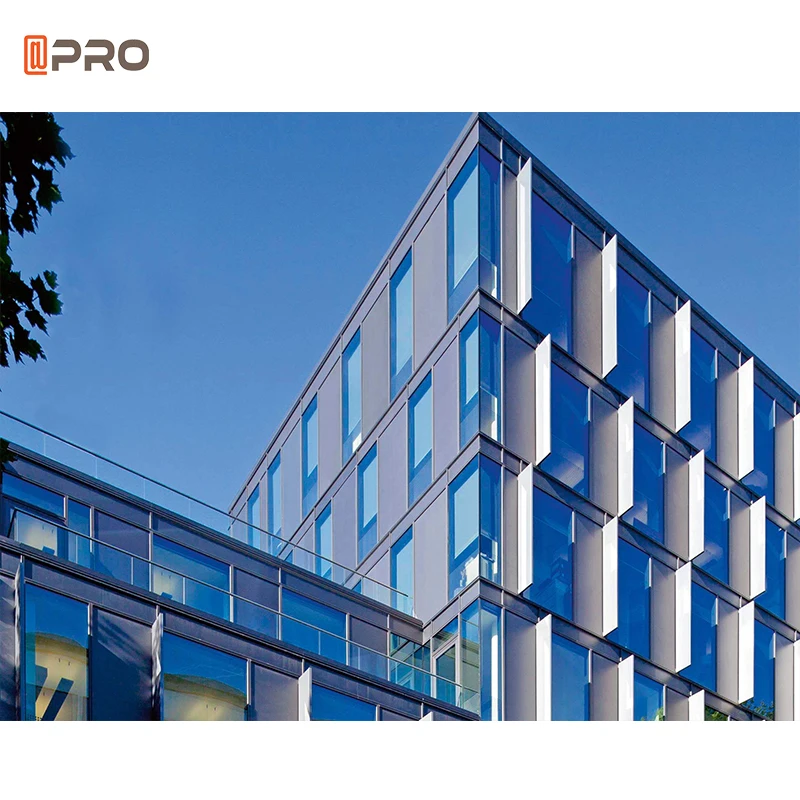 Commercial building office exterior glass facade with reflective glass design FACADE WALL exterior tempered glass wall panel