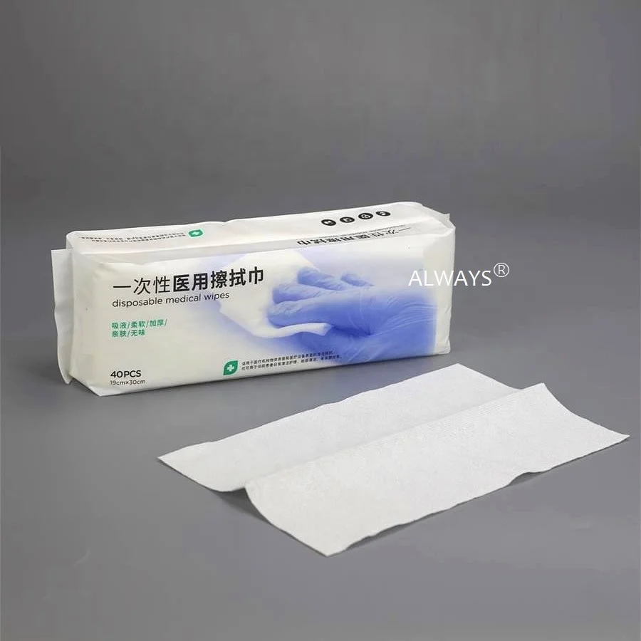 2024 Hospital Medical Device Spunlace nonwoven Medical disposable dry wash cleaning wipers wipes for convenient