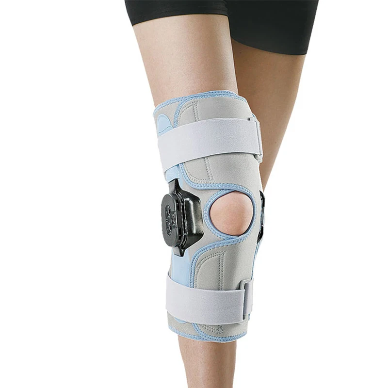 Medical Breathable ROM Adjustable Knee Support Stabilized Knee Brace For Ligament Injury