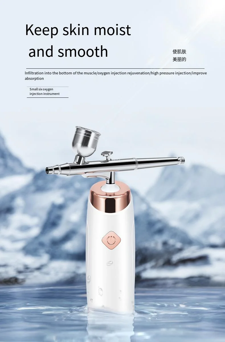 Handheld Home Water Oxygen Injector High Pressure Airbrush Gun Face Spray Oxygen Injection Spray Gun Injector