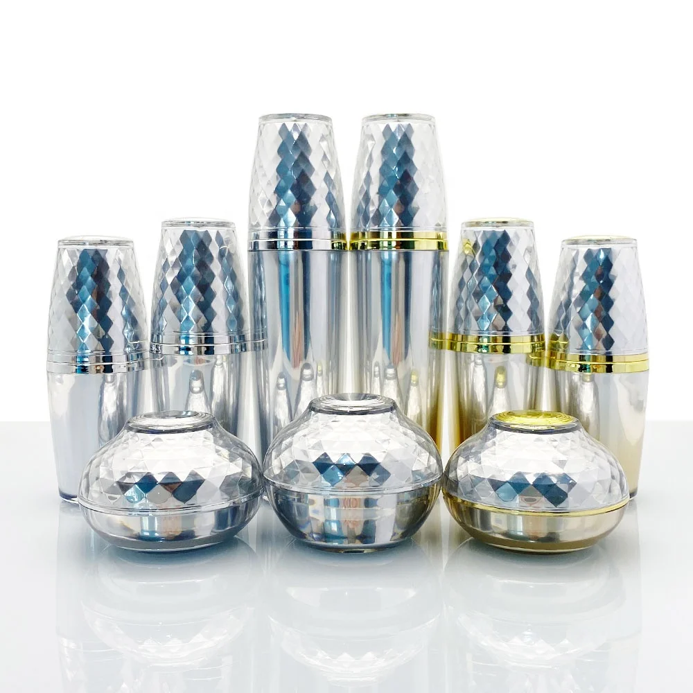 80 ml silver spray lotion essential oil dropper cosmetic spray bottle petg small pump bottle electroplated cosmetic bottle set