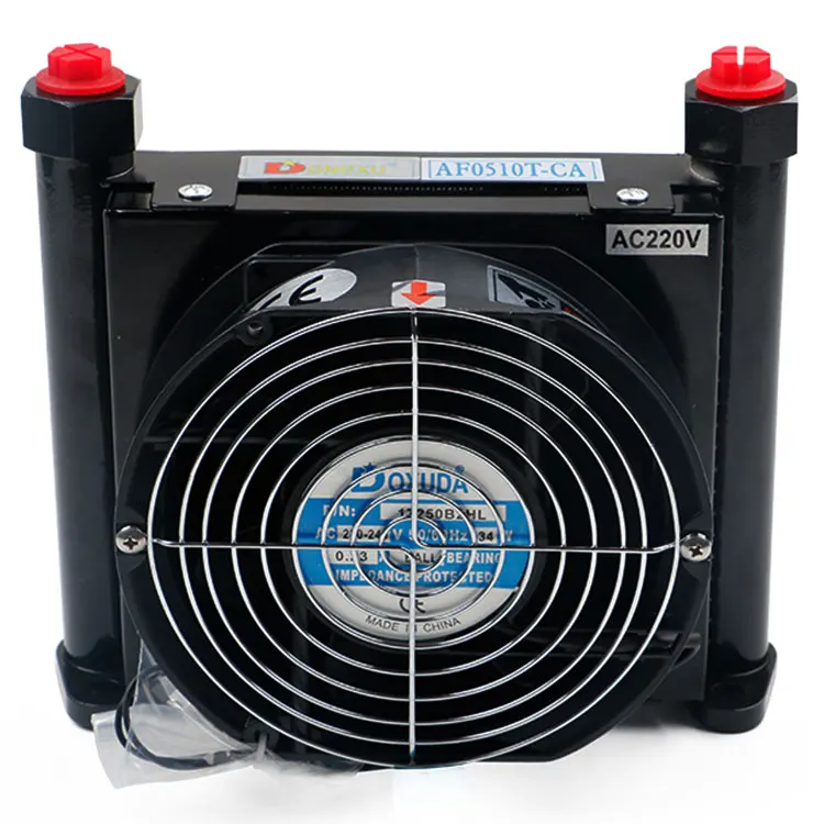 Excellent anti-seismic aluminum heat exchanger hydraulic oil cooler with fan