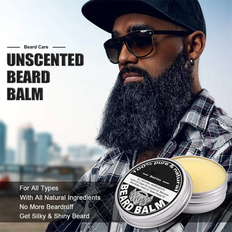 customize men grooming trimming care bees wax beard oil products balm grow set organic beard growth kit