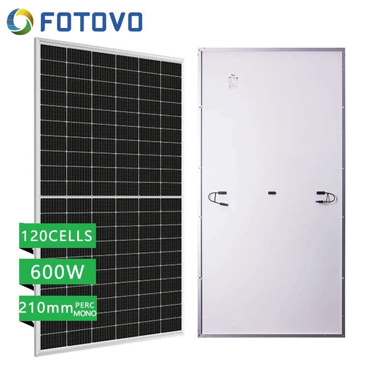 FOTOVO Multi busbar technology 600watt pv panel Mono-facial single glass Mono-crystalline half-cell solar module