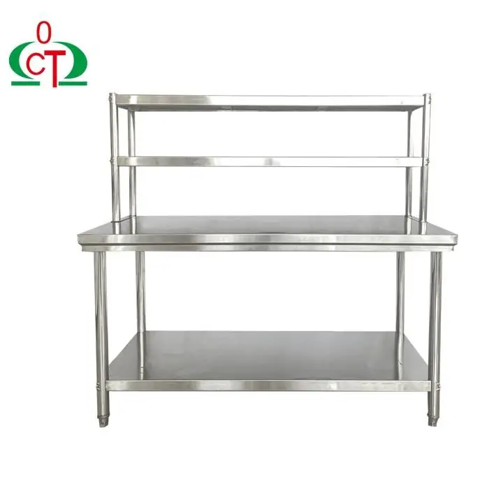 commercial customized work table kitchen utensils with shelves stainless steel workbench