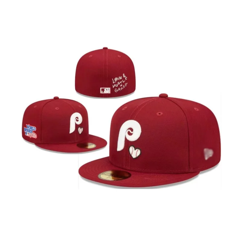 In stock New original Men Black Vintage 3D Embroidery Side Patch Fitted Cap Flat Brim American Fitted Baseball Cap