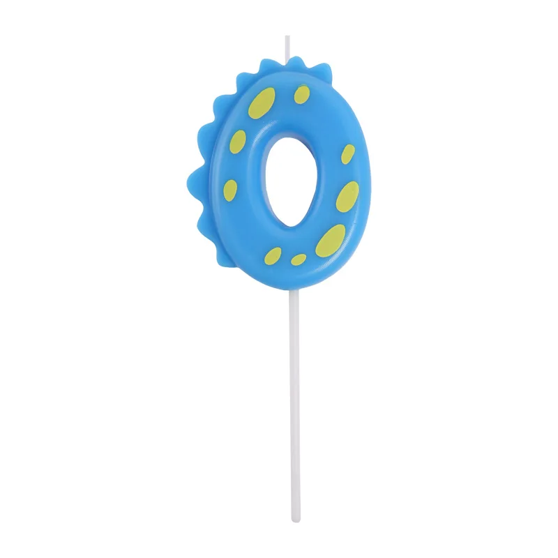 Wholesale New Style Baby Dinosaur Digital Birthday Candles Smokeless Cute Candy Color Number Candles