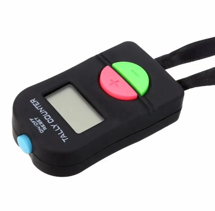 
200pcs Digital Hand Tally Golf Counter Electronic Manual Clicker Gym Security Running Clicker Up Down Neck Strap DH5487 
